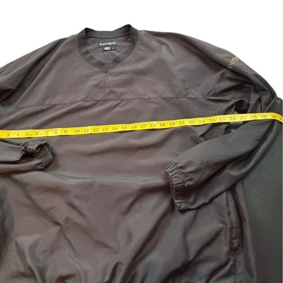 FootJoy Men's Large Windbreaker Pullover Jacket Black Lightweight Nylon - Picture 3 of 11
